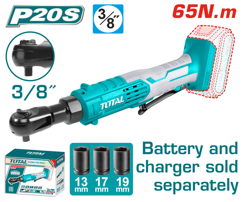 Clé à cliquet Total Li-Ion 20V (batterie non incluse)