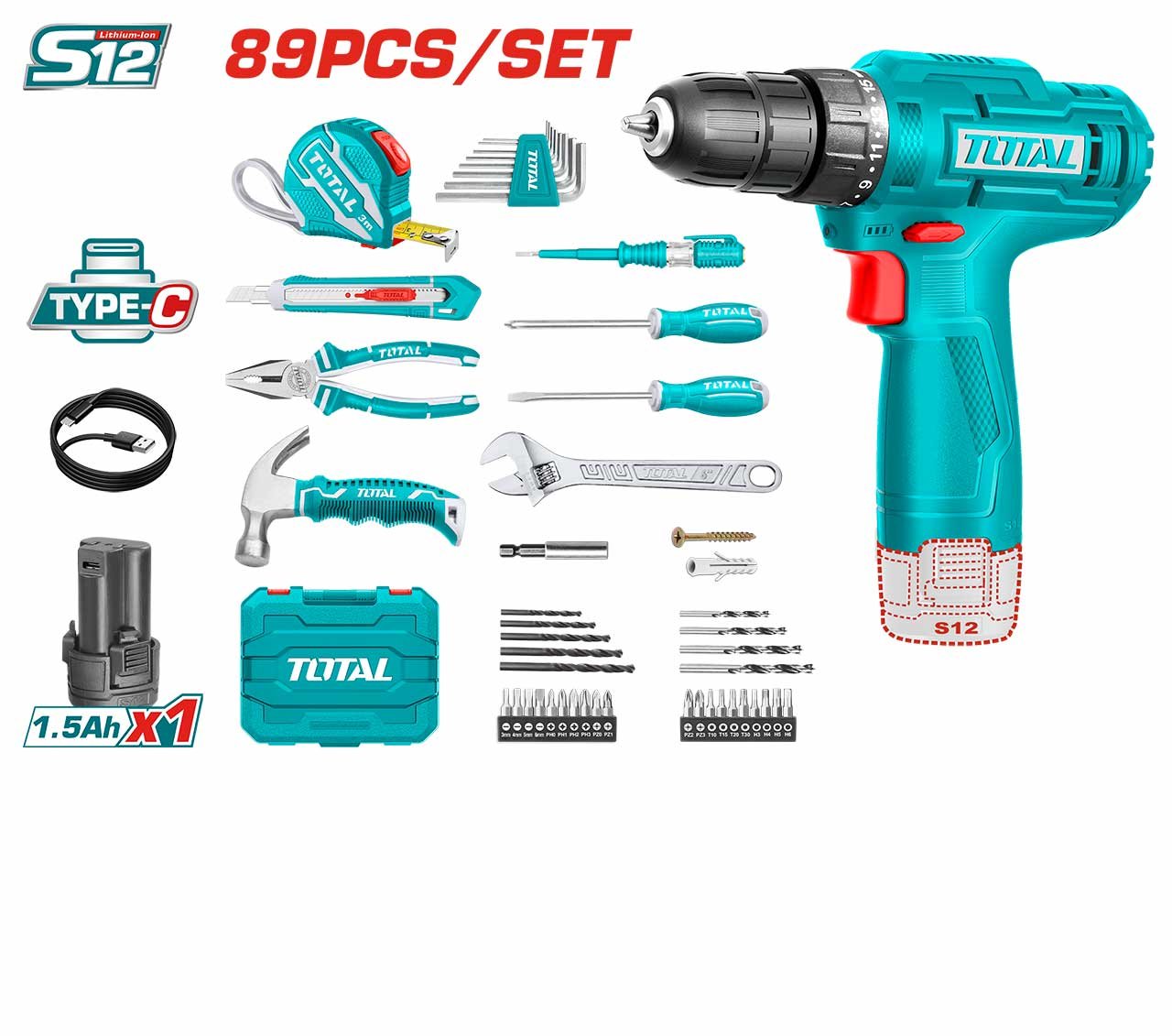 89 Pcs Tools set