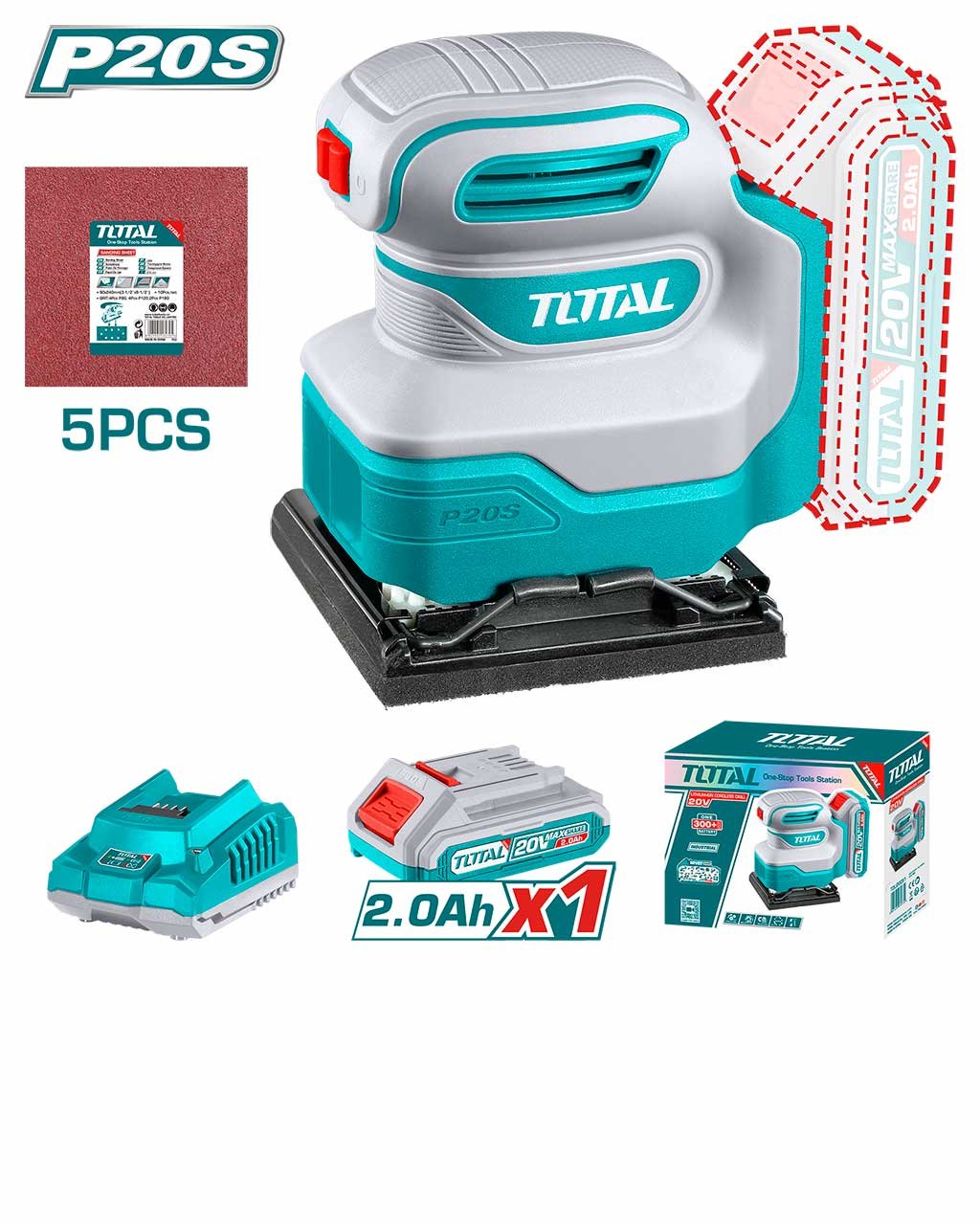 Cordless sheet sander