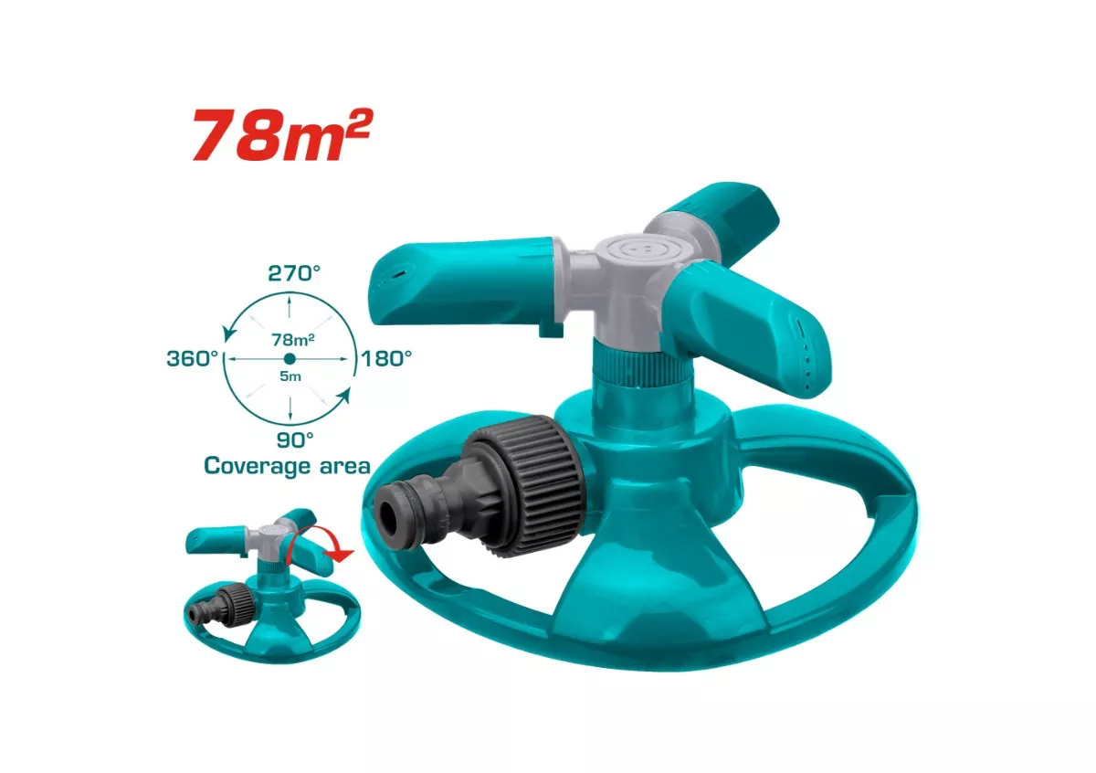 Plastic 3 arm rotatory sprinkler