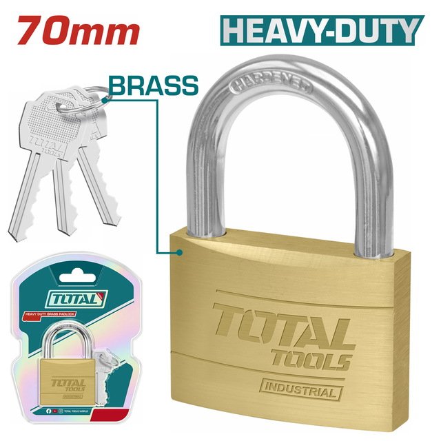 Heavy duty brass padlock