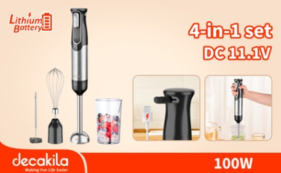 Cordless hand blender