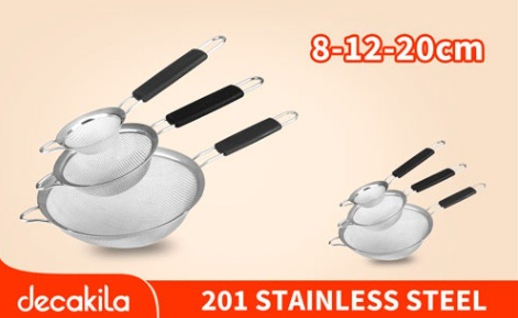 Stainless steel fine mesh strainer