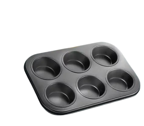 Moule à muffins antiadhésif Decakila – 6 cavités