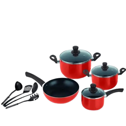 Batterie de Cuisine Decakila 11 Pièces – Aluminium Antiadhésif
