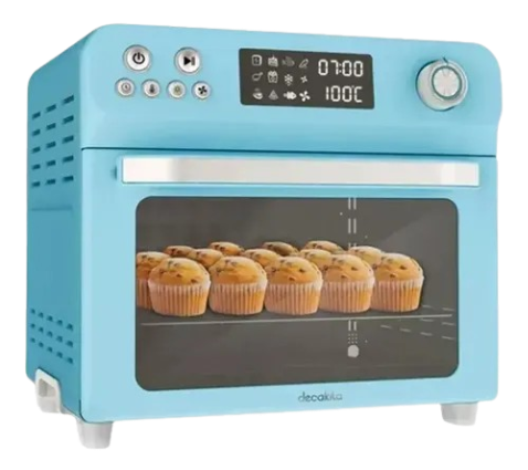 Four Friteuse à Air Decakila 24L - Design Rétro Bleu
