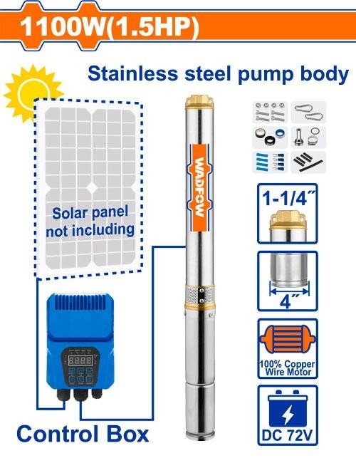 Solar deep well pump