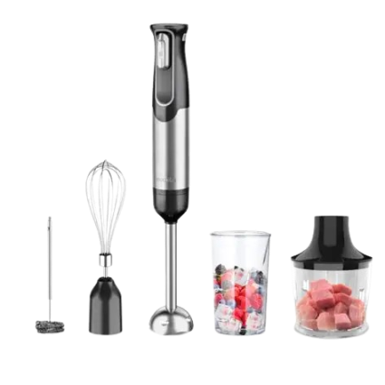 Mixeur Plongeant Multifonction 5 en1 – Acier Inoxydable Noir