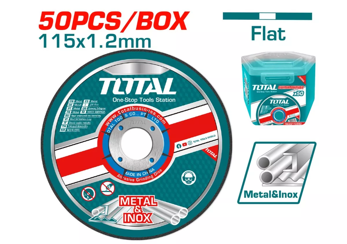 Abrasive metal cutting disc set