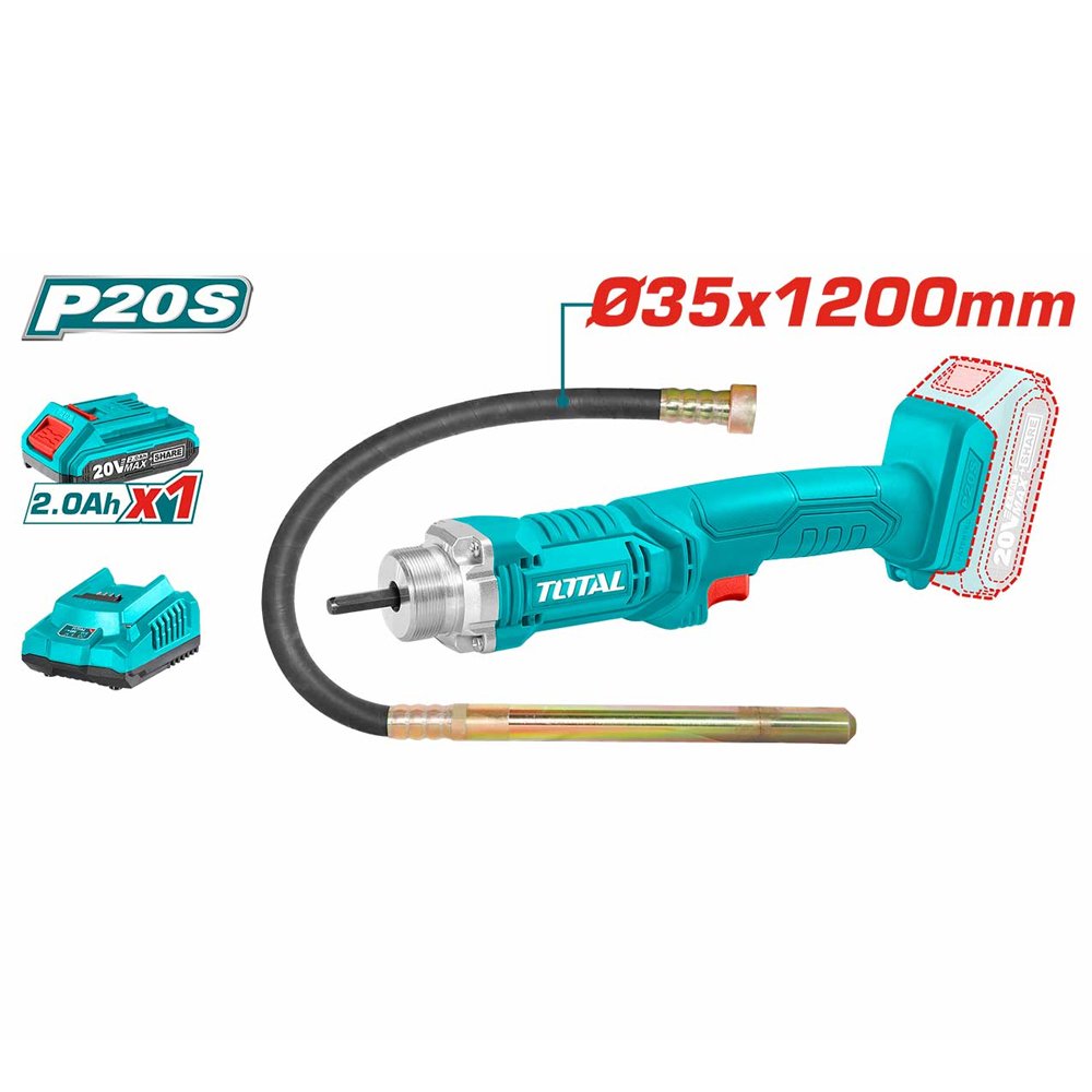 Cordless concrete vibrator