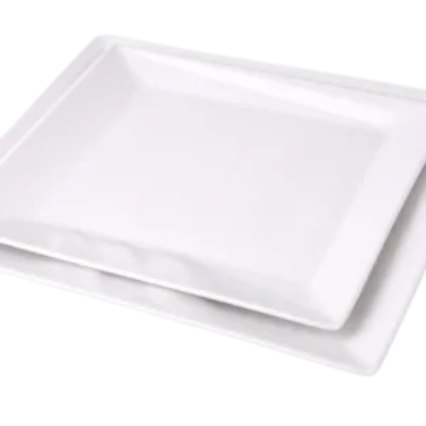 Lot 2 Assiettes Carré Incassable(Pm/Gm)