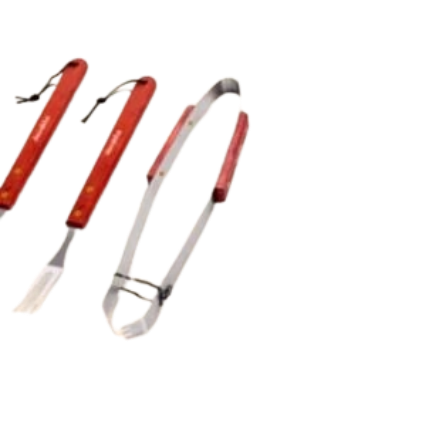Set Barbecue Decakila 3 Pièces – Acier Inoxydable et Bois