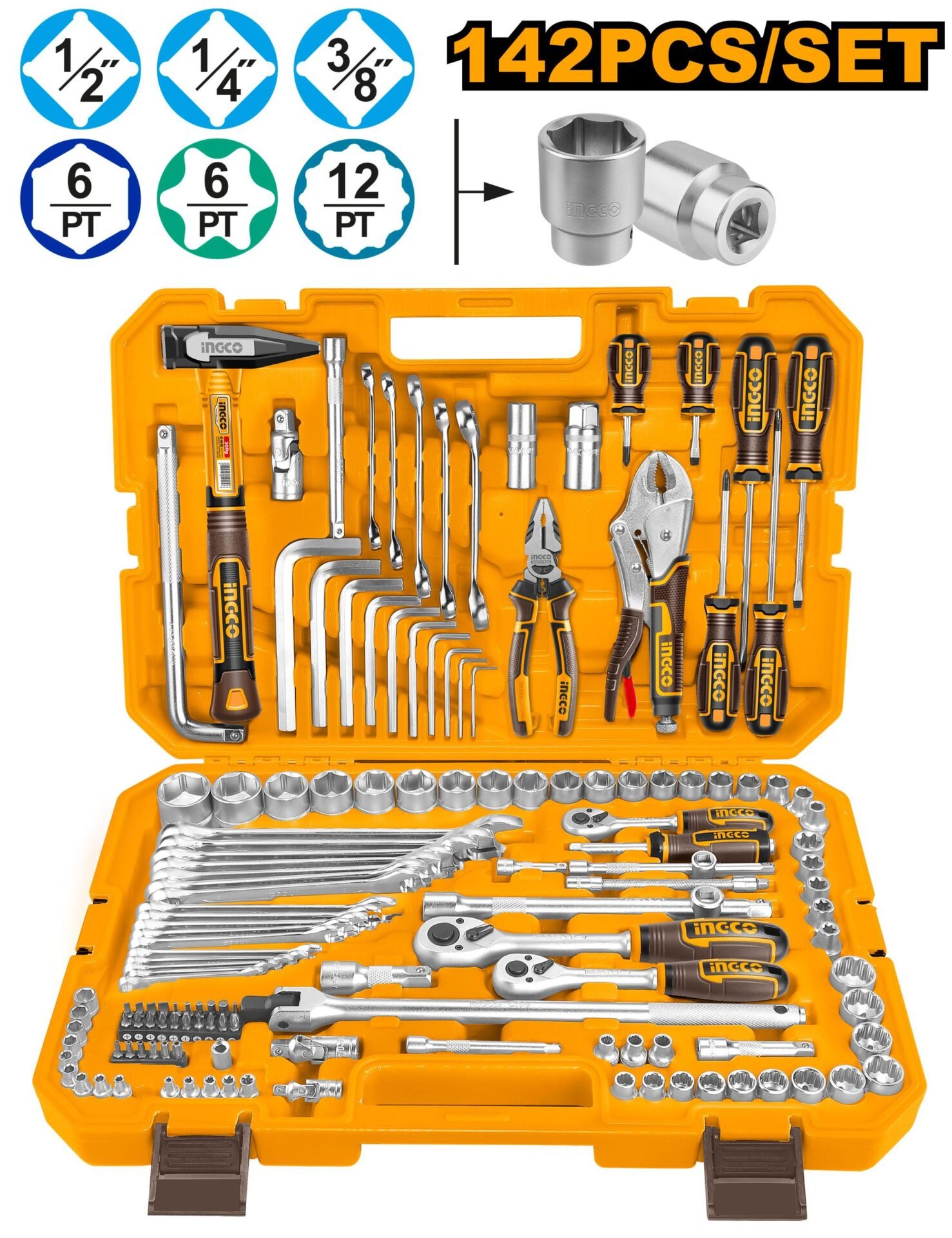 Malette  à  Outils  142 PIECES  HKTHP201421