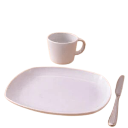 Assiette plate incassable forme carrée