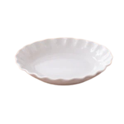 Assiette de présentation à rebord ondulé Incassable