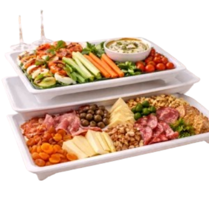 Lot de Plateaux de Service Rectangulaires Incassable GM PM
